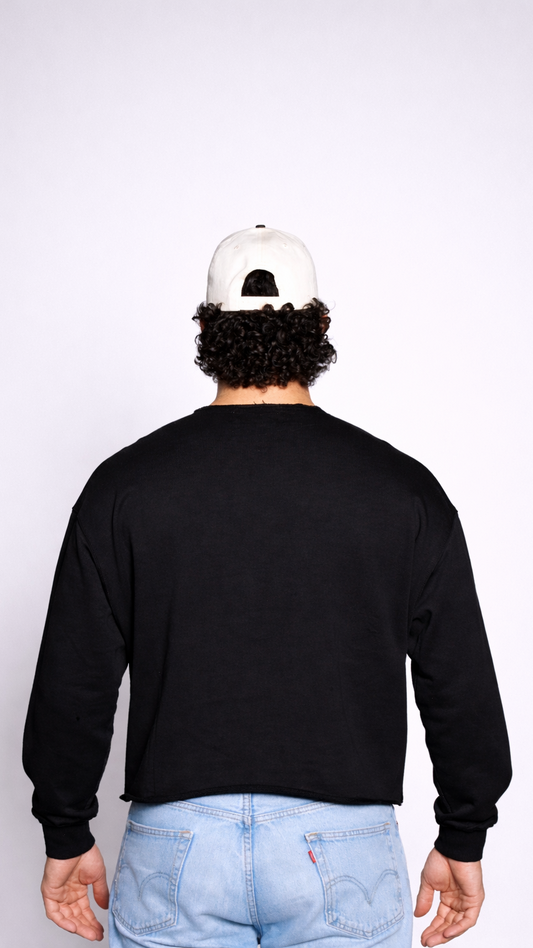 Crop Crewneck (Black)