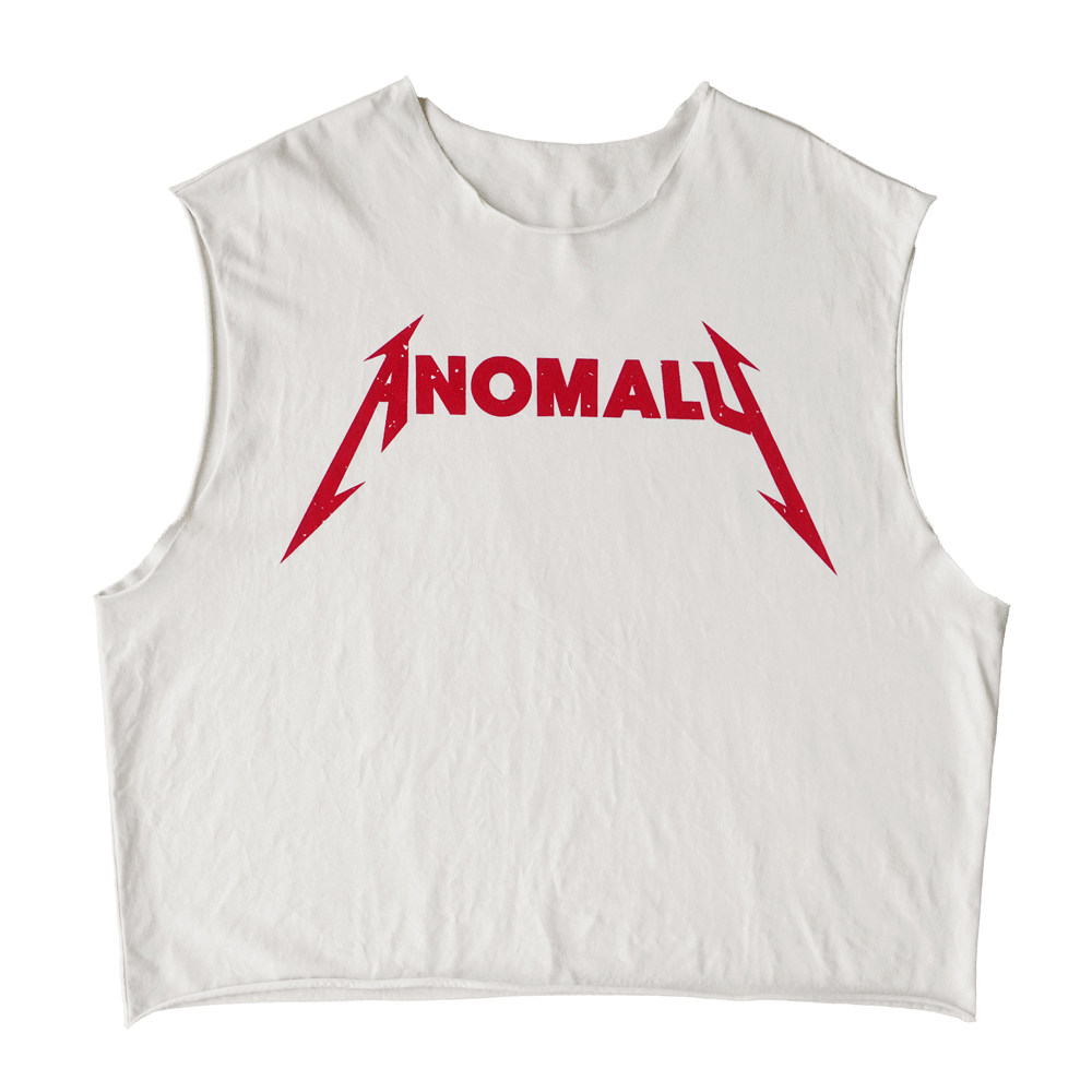 Raw Hem Tank (Bone White + Red)