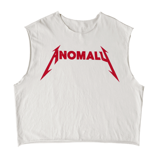 Raw Hem Tank (Bone White + Red)