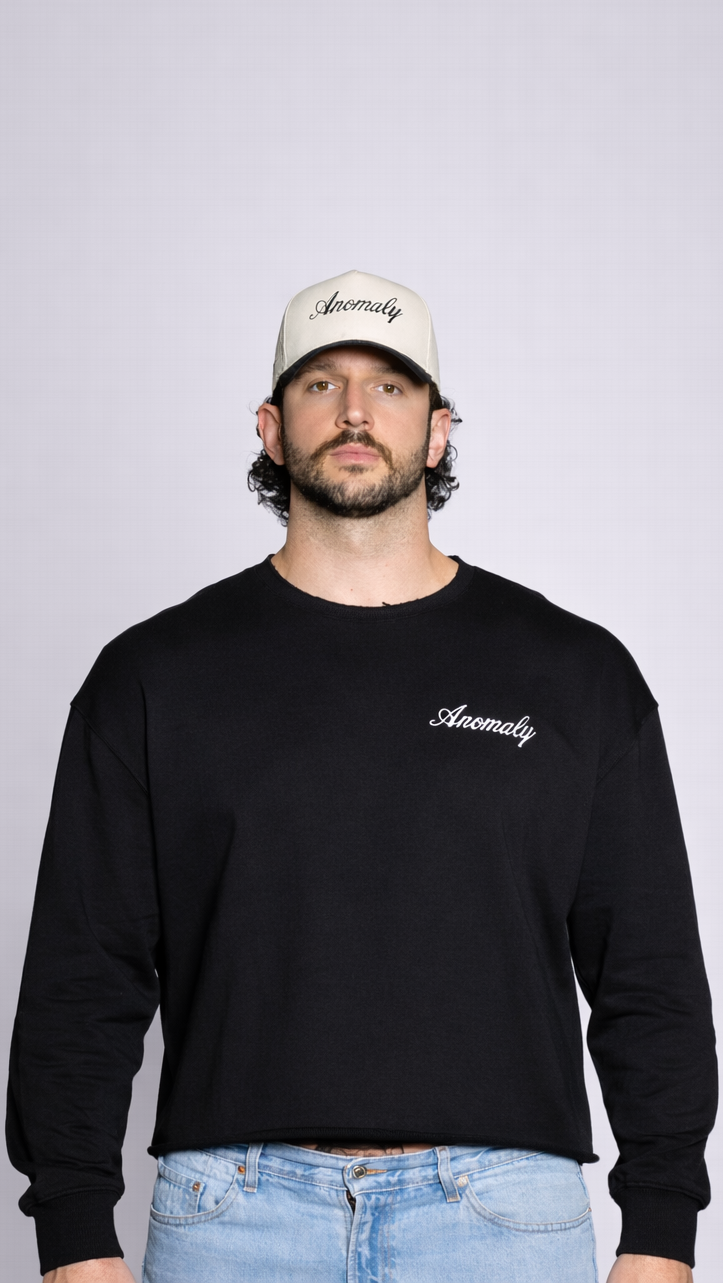 Crop Crewneck (Black)