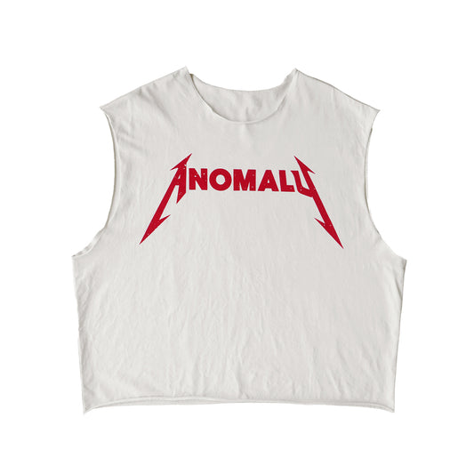 Raw Hem Tank (Bone White + Red)